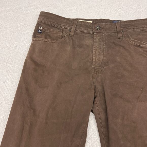 Adriano Goldschmied Pants Mens 36x27 Brown Graduate Tailored Leg Chino Casual - Picture 3 of 10